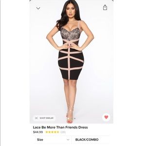 Fashion nova black dress Xs